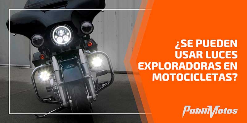 ¿Se pueden usar luces exploradoras en motocicletas?